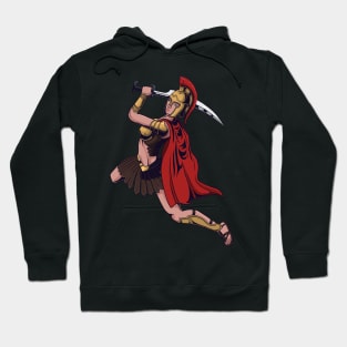 Spartan Warrior woman ready for battle Hoodie